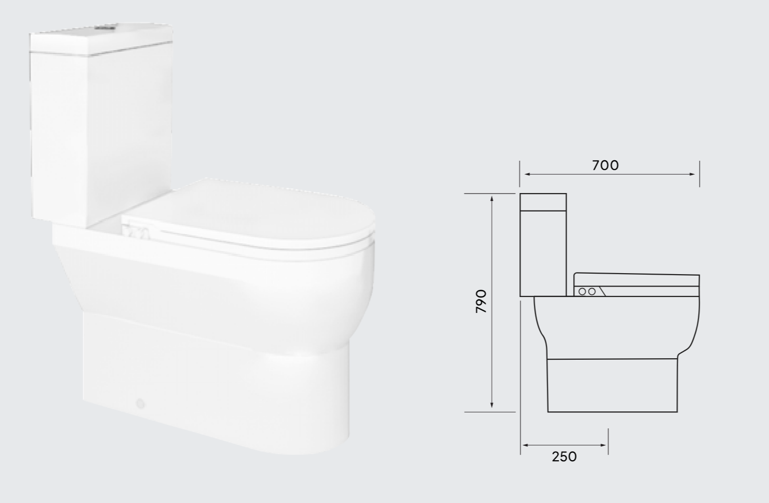 KLOSET DUDUK ICEPOL IC-E796 WHITE 25CM